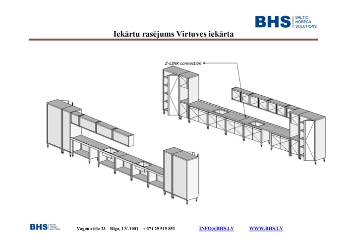 Virtuves iekārta 9750 mm